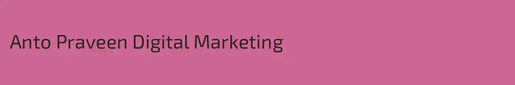 Anto Praveen Digital Marketing